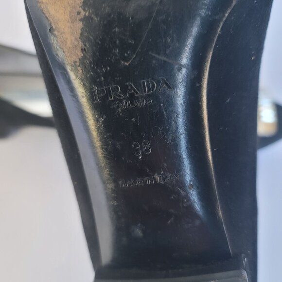 Prada Calzature Donna Suede Leather Ballet Flats. Size US8/EU 38 - Picture 7 of 8
